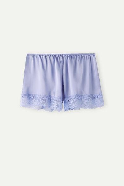 White Silk Shorts, Powder White, large image number 10