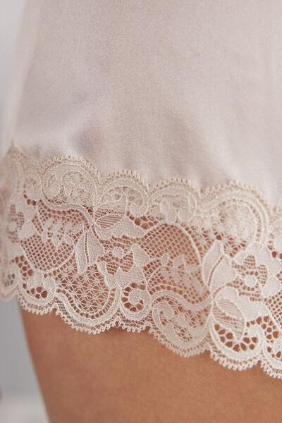 White Silk Shorts, Silk, large image number 9