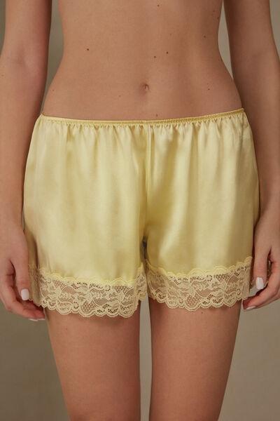 Yellow Silk Shorts, , large image number 0