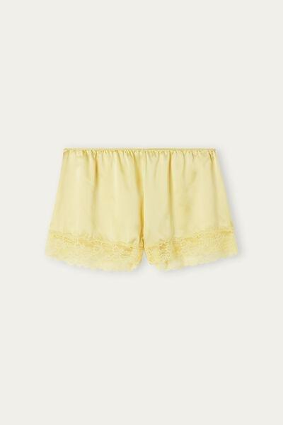 Yellow Silk Shorts, , large image number 2