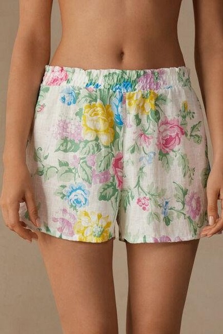 Intimissimi - SUMMER GARDEN FLORAL PRINT Summer Garden Linen Shorts
