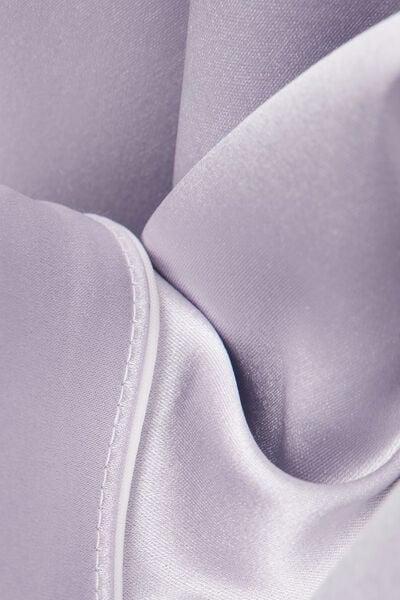 Lilac Trimmed Silk Shorts, 5601_056K, large image number 4