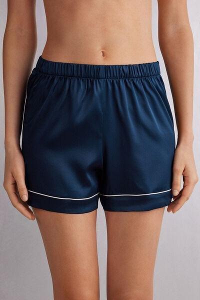 Blue Silk Shorts, , medium