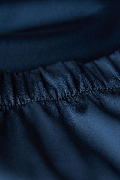 Blue Elasticated Waist Shorts, , large image number 4