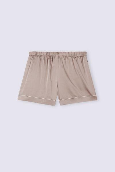 Beige Elasticated Waist Shorts, , large image number 2