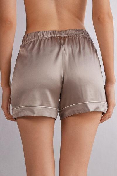 Beige Elasticated Waist Shorts, , large image number 3
