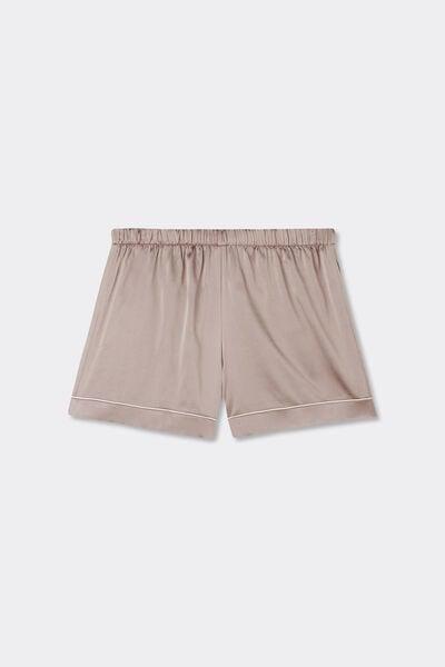 Beige Elasticated Waist Shorts, 5601_651I, large image number 6