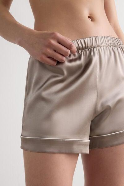 Beige Elasticated Waist Shorts, 5601_651I, large image number 10