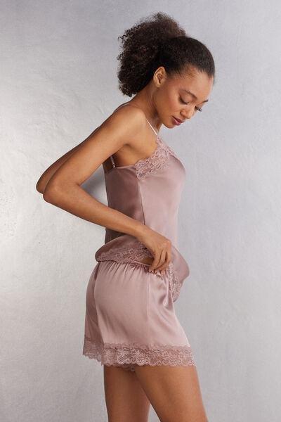Pink Embroidered Shorts, , large image number 1