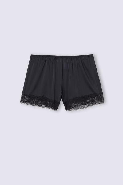 Black Embroidered Shorts, , large image number 2