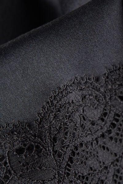 Black Embroidered Shorts, Black, large image number 7