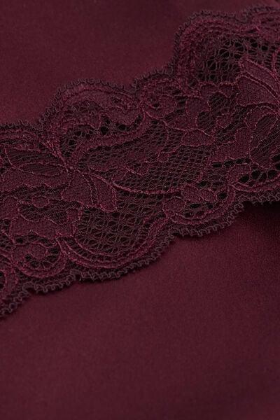 Burgundy Silk Lace Shorts, 5601_028K, large image number 4