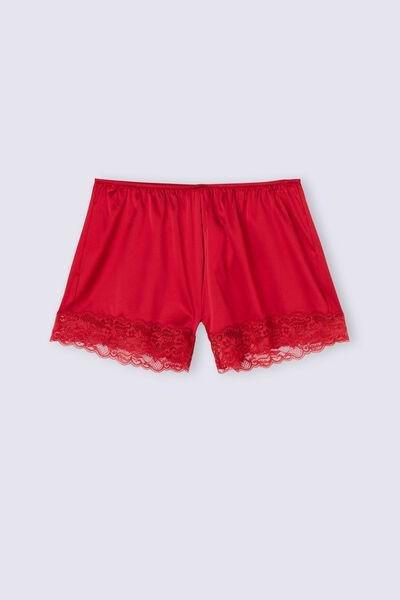 Red Embroidered Shorts, , large image number 2