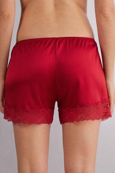 Red Embroidered Shorts, , large image number 3