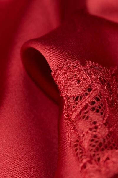 Red Embroidered Shorts, , large image number 4