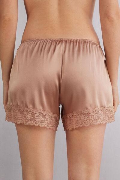Multicolour Silk Lace Shorts, , large image number 3