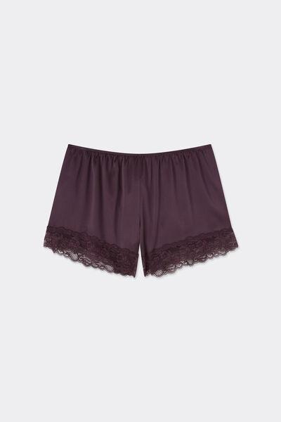 Purple Romantic Element Silk Shorts, 5601_198K, large image number 0