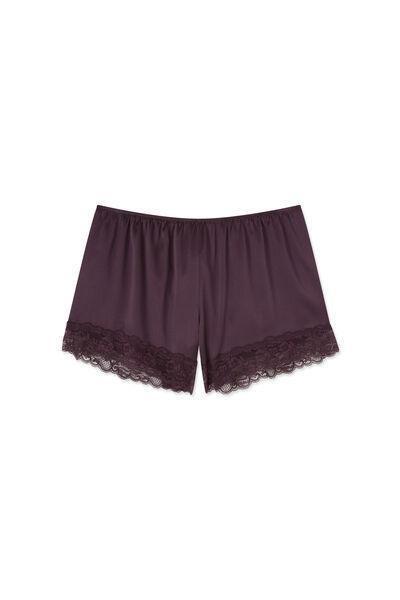 Purple Romantic Element Silk Shorts, 5601_198K, large image number 1