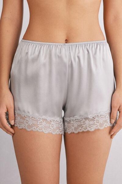 Grey Silk Shorts, , large image number 0