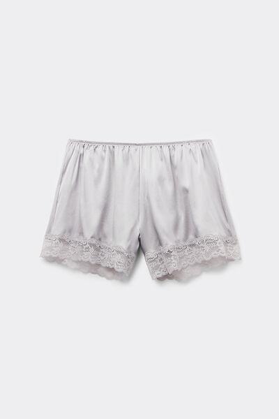 Grey Silk Shorts, , large image number 1