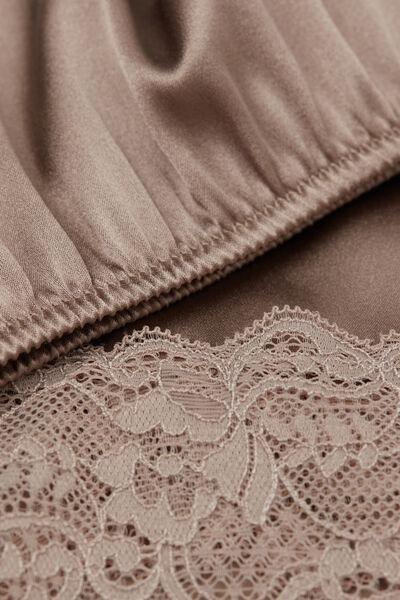 Beige Embroidered Shorts, , large image number 4