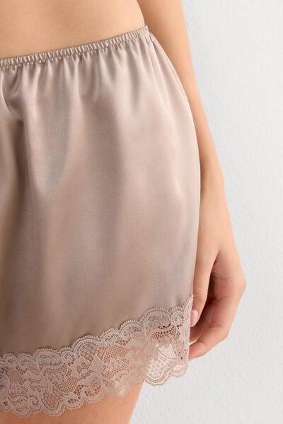 Beige Embroidered Shorts, 5601_651I, large image number 5