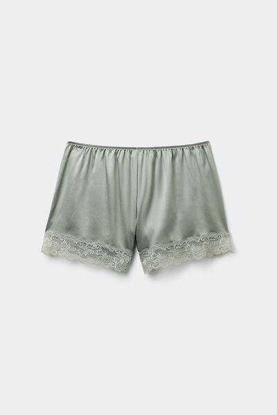 Green Embroidered Shorts, 5601_657J, large image number 2