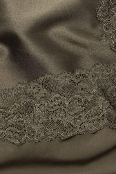 Green Embellished Silk Shorts, 5601_660J, large image number 4