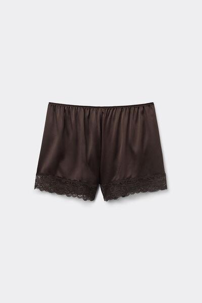 Brown Embroidered Shorts, , large image number 2