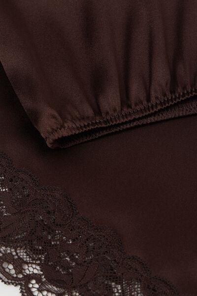 Brown Embroidered Shorts, , large image number 4