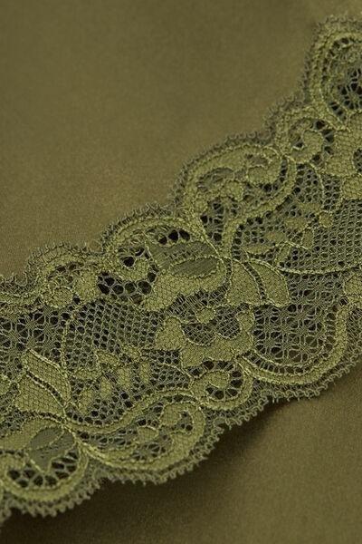 Green Lace And Silk Shorts, , large image number 4