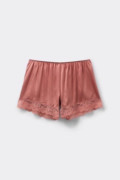 Pink Lace And Silk Shorts, , large image number 1
