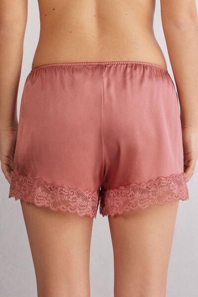 Pink Lace And Silk Shorts, , large image number 3