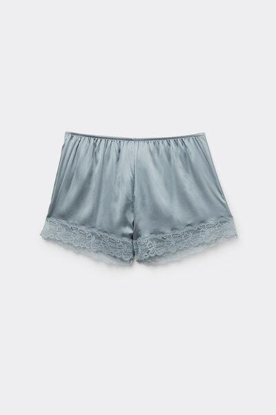 Blue Lace And Silk Shorts, , large image number 1
