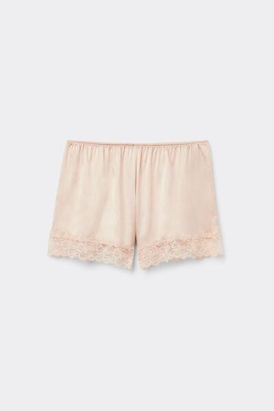 Pink Lace And Silk Shorts, , large image number 2
