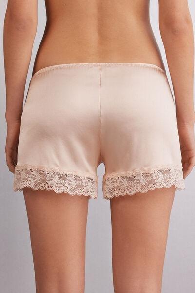 Pink Lace And Silk Shorts, , large image number 3