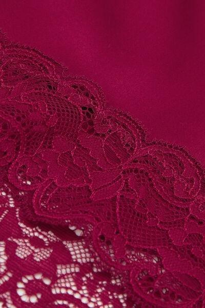 Red Lace And Silk Shorts, , large image number 4