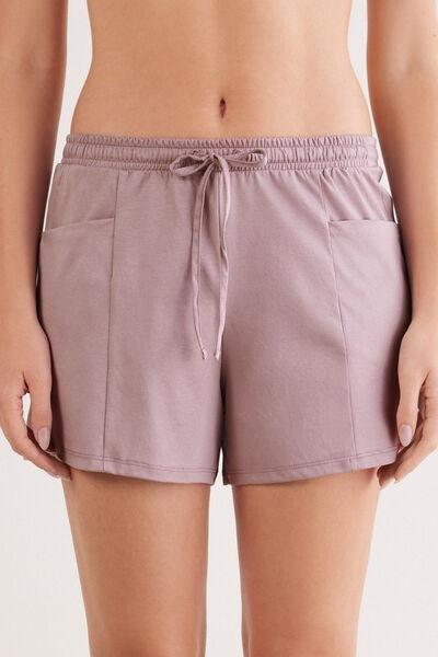 Pink Elevated Cotton Shorts, , large image number 0