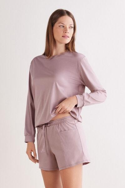 Pink Elevated Cotton Shorts, , large image number 2
