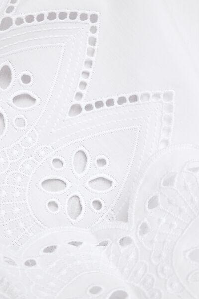 White Made With Love Cotton Broderie Shorts, White, large image number 4