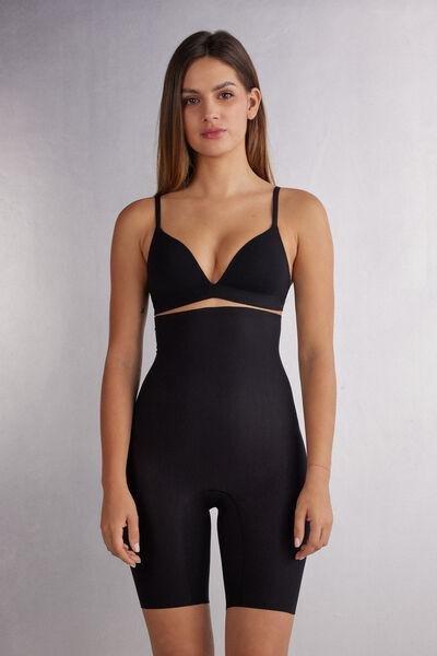 Black High-Waisted Light Shaping Shorts, , large image number 0
