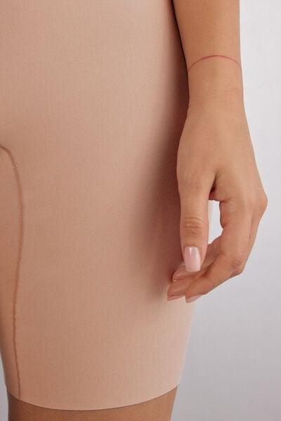 Beige High-Waisted Light Shaping Shorts, Soft Beige, large image number 5