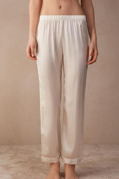 Intimissimi - White  Silk Satin Trousers