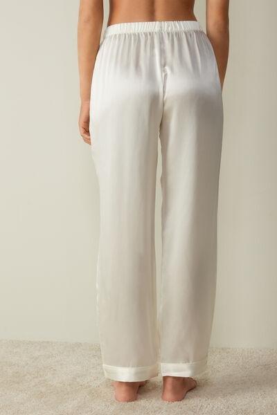 Intimissimi - White  Silk Satin Trousers