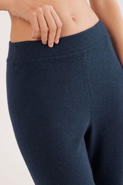 Navy Palazzo 100% Cashmere Pants, Intense Blue, large image number 5