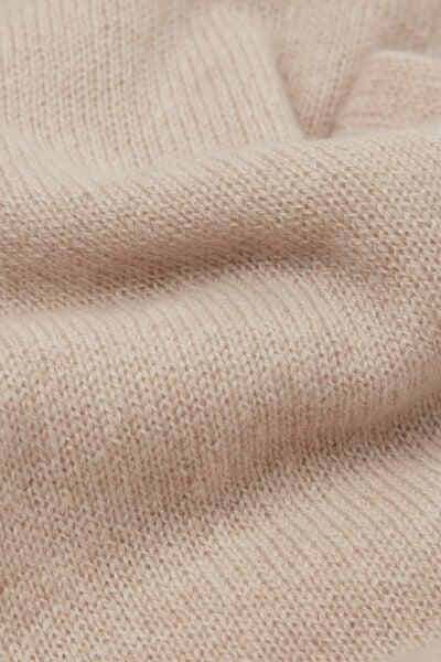 Beige Palazzo 100% Cashmere Pants, 5601_712J, large image number 4