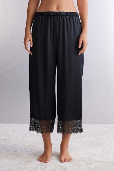 Intimissimi - Black Living In Luxe Silk Trousers