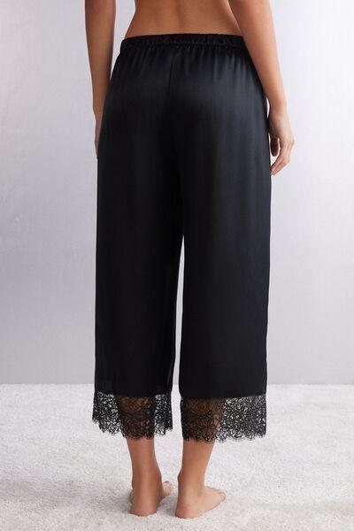 Intimissimi - Black Living In Luxe Silk Trousers