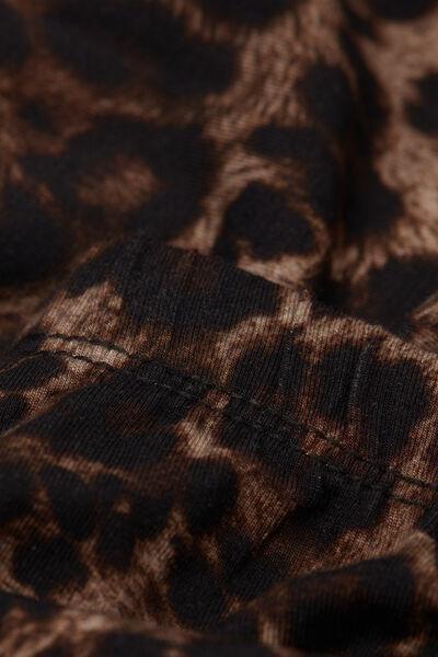 Multicolour Luxurious Leopard Modal Trousers, 5601_774J, large image number 4