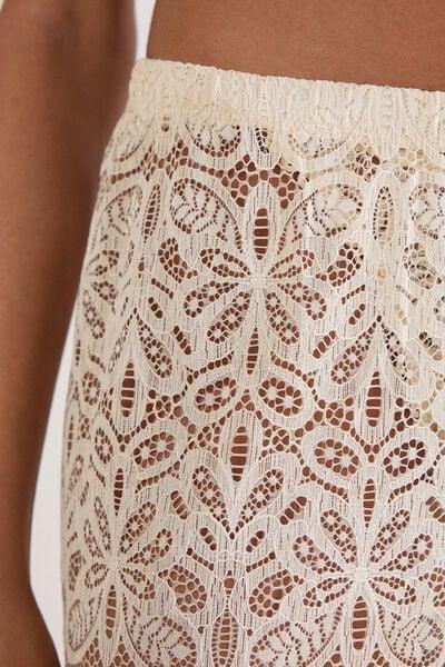 Beige Italian Riviera Lace Trousers, 5601_865J, large image number 5
